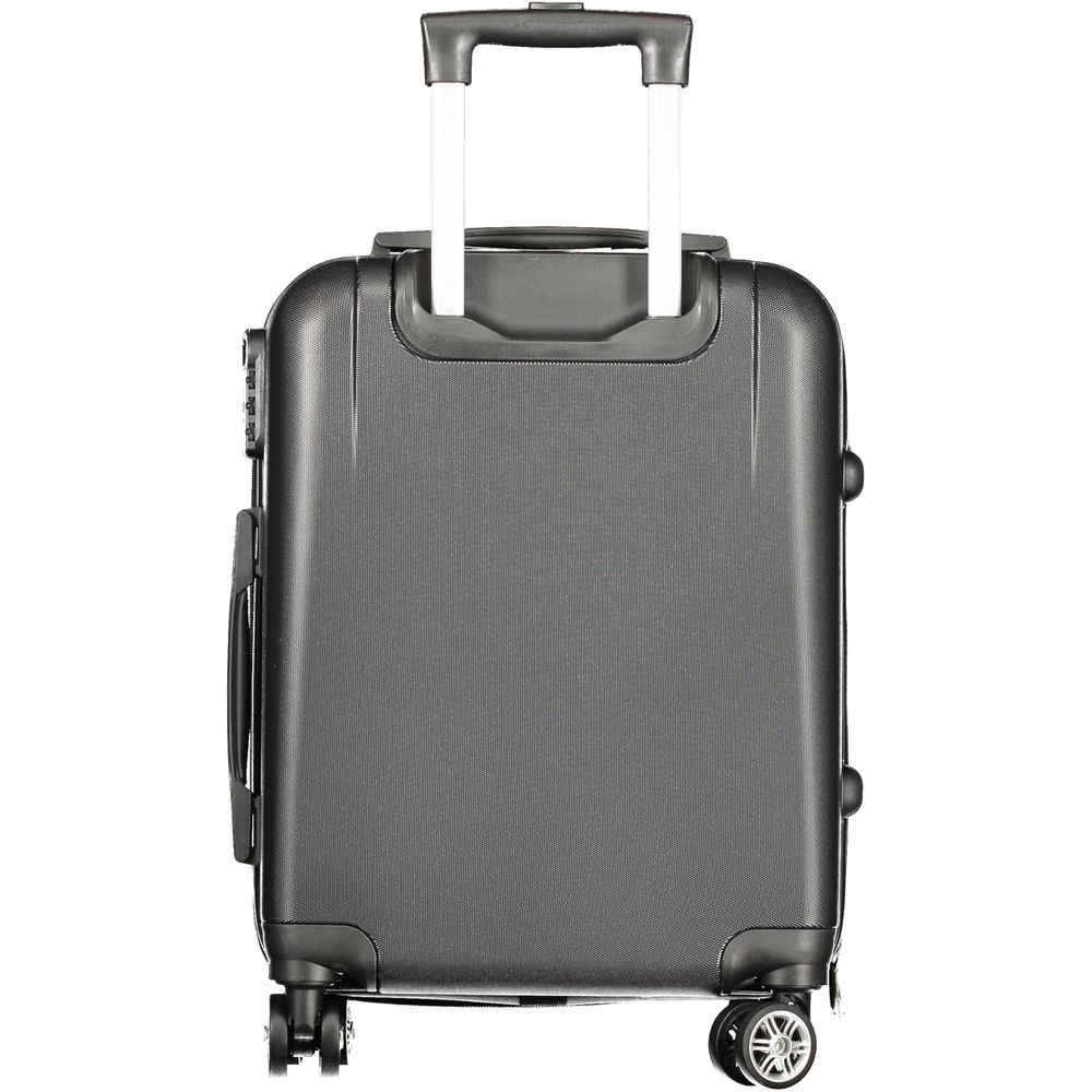 Laura Biagiotti Black Polyurethane Women's Travel Bag | Regal Royce