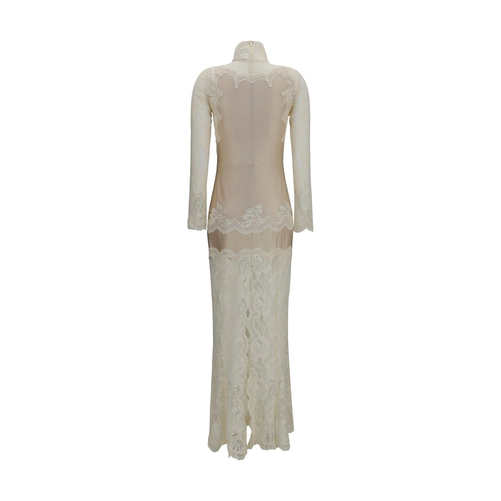 Rabanne Beige Polyamide Long Dress | Regal Royce