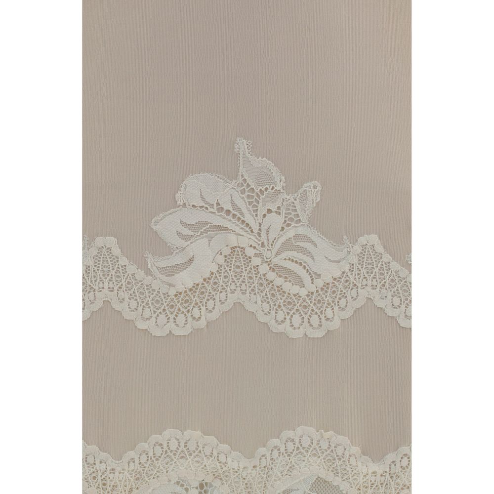 Rabanne Beige Polyamide Long Dress | Regal Royce