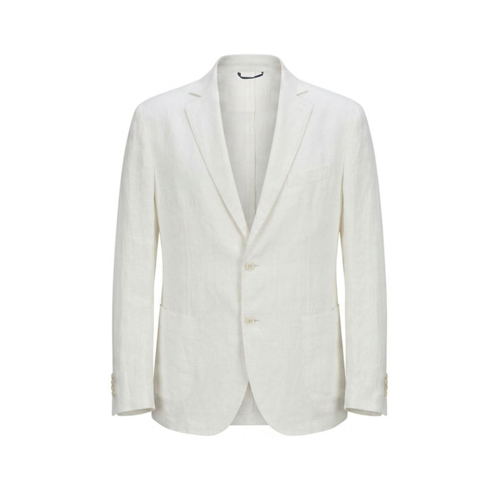Malo White Linen Men's Jacket | Regal Royce