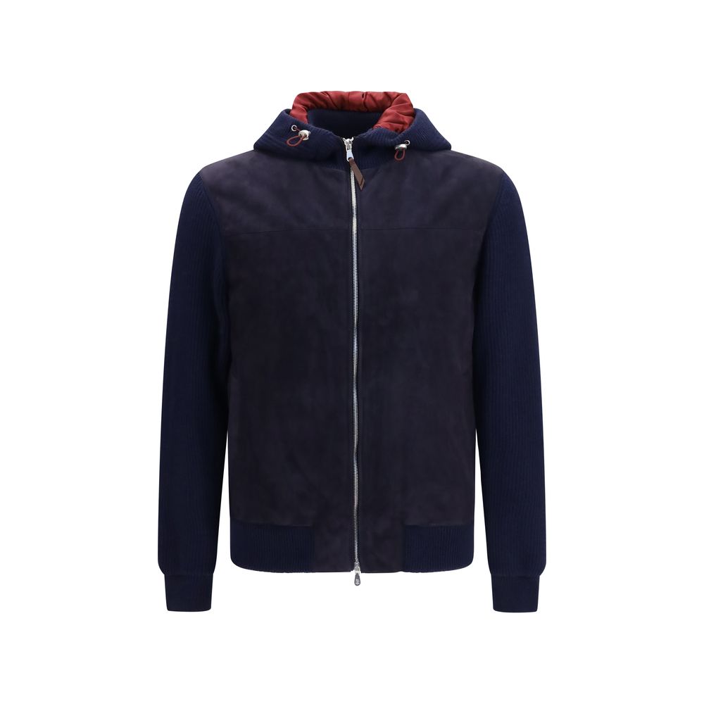 Brunello Cucinelli Blue Wool Oves Aries Full-Length Jacket | Regal Royce