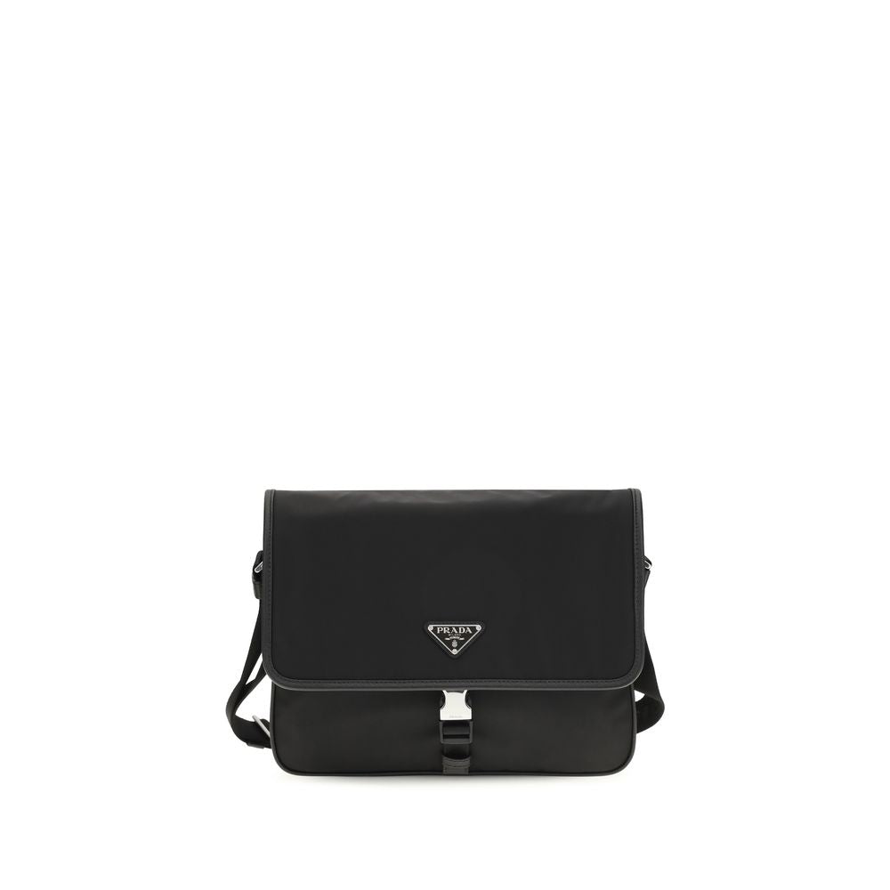 Prada Black Recycled Polyamide Shoulder Bag | Regal Royce