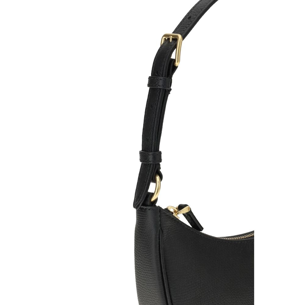 Valentino Garavani Black Calf Leather Bos Taurus Shoulder Bag | Regal Royce