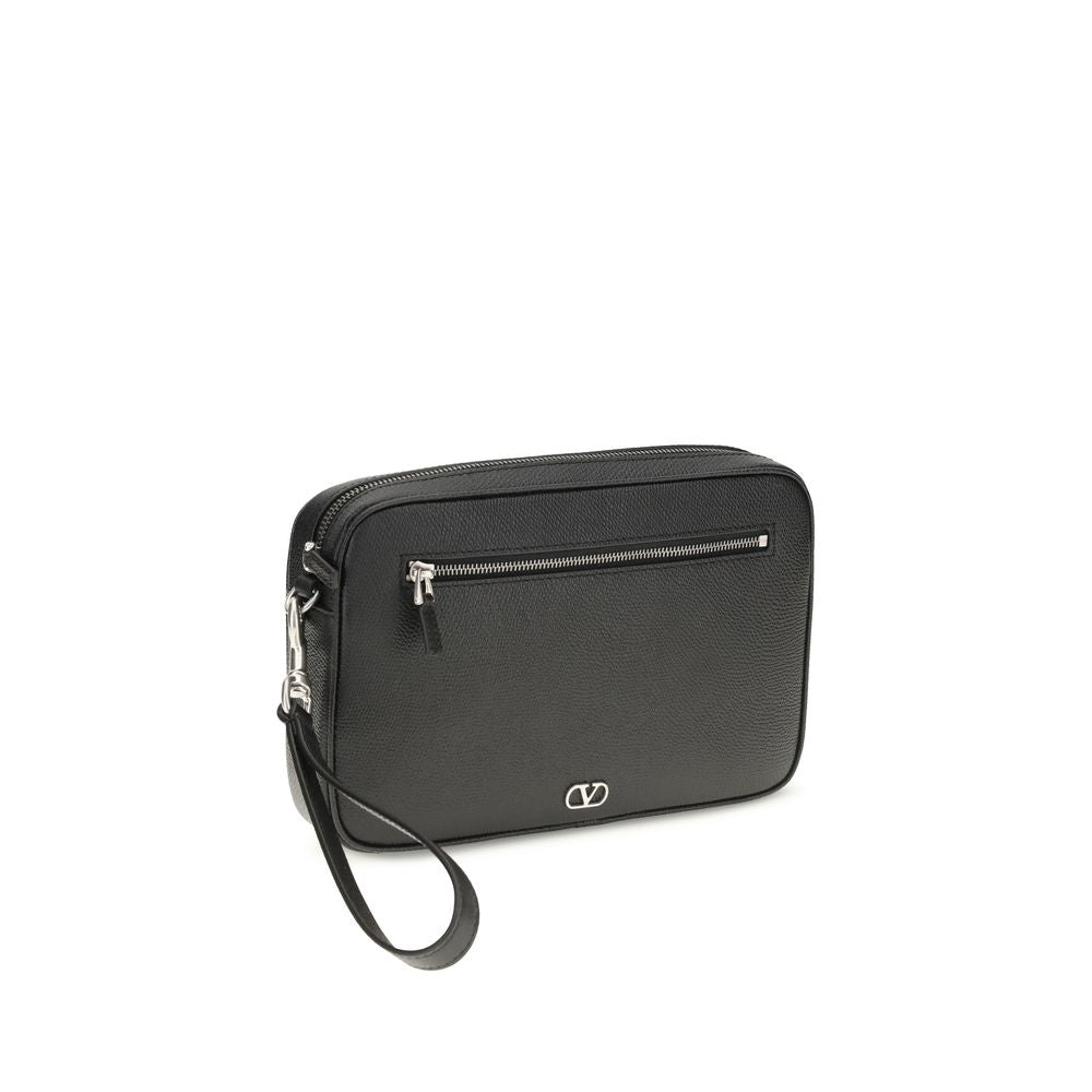 Valentino Garavani Black Calf Leather Bos Taurus Wallet | Regal Royce