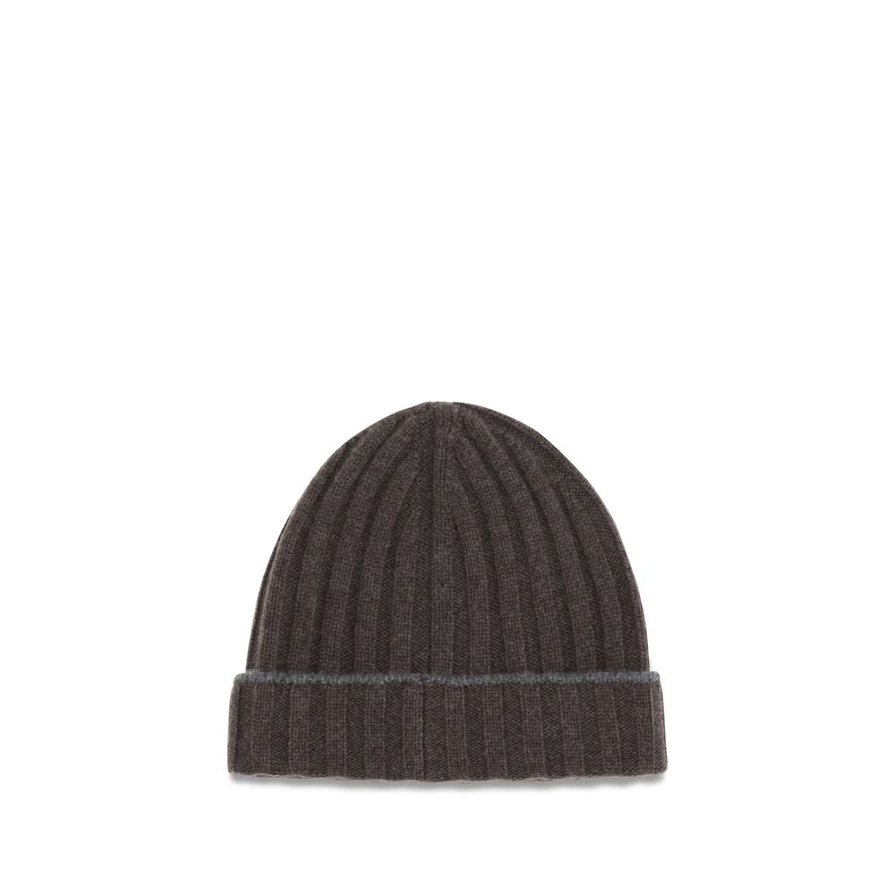 Brunello Cucinelli Brown Cashmere Beanie | Regal Royce