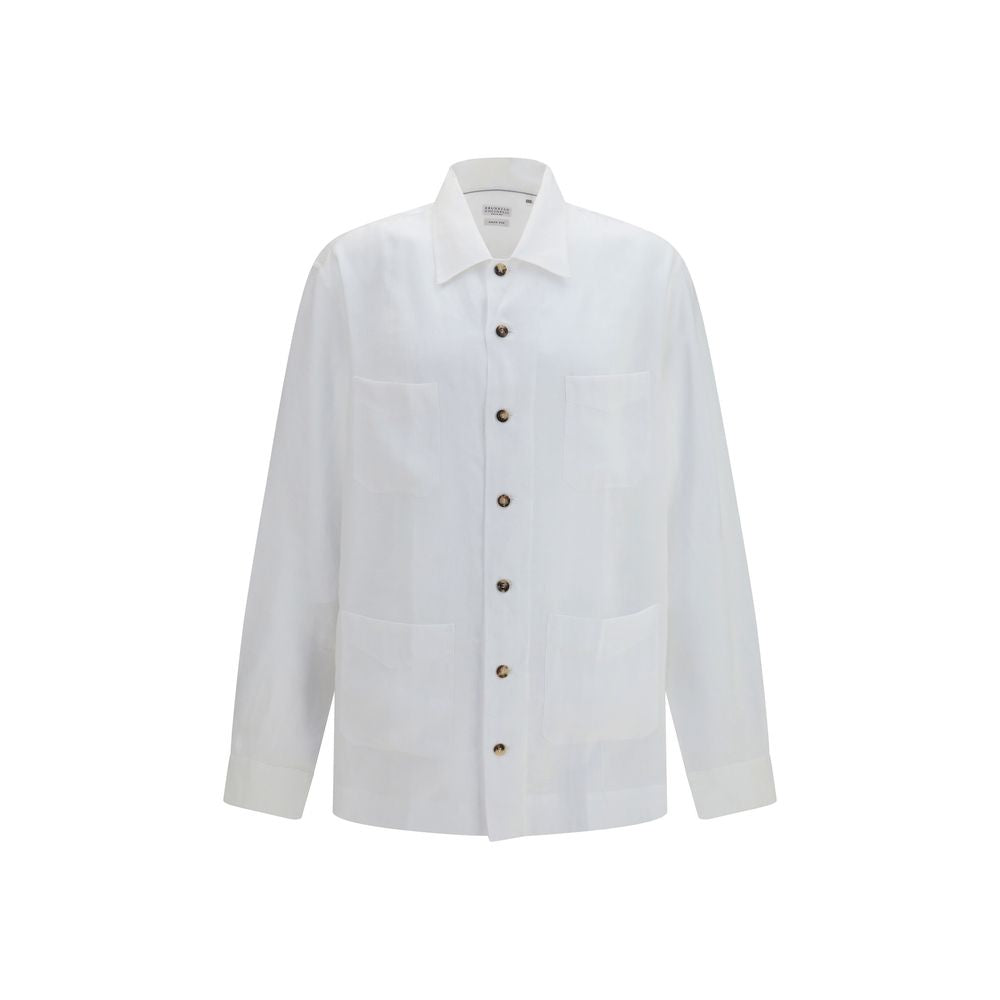 Brunello Cucinelli White Linen Shirt | Regal Royce