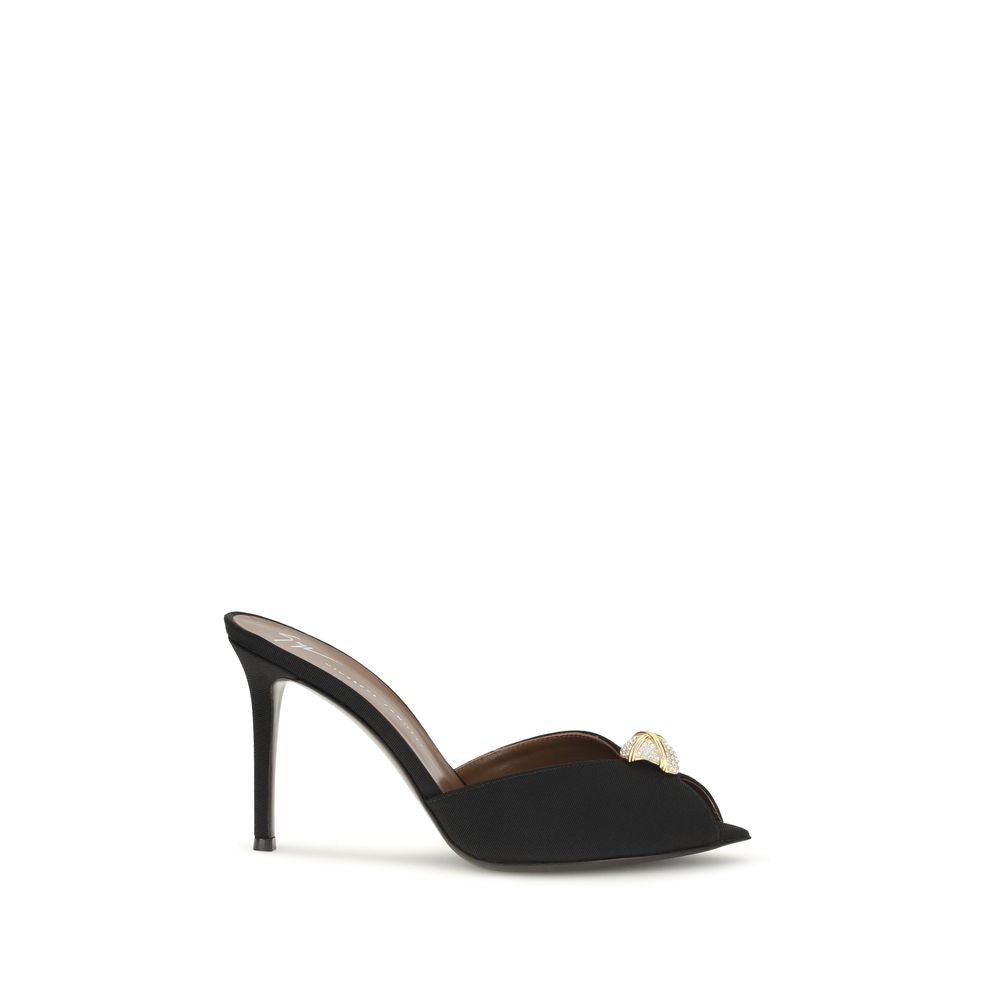 Giuseppe Zanotti Black Calf Leather Bos Taurus Stiletto Heel Sandals | Regal Royce
