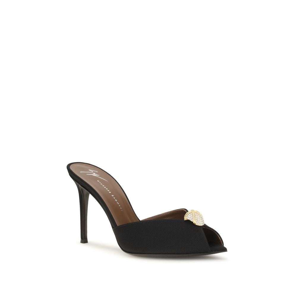 Giuseppe Zanotti Black Calf Leather Bos Taurus Stiletto Heel Sandals | Regal Royce