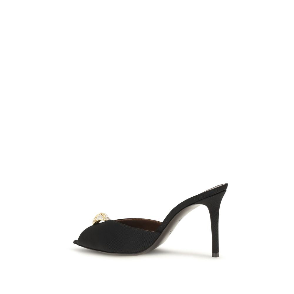 Giuseppe Zanotti Black Calf Leather Bos Taurus Stiletto Heel Sandals | Regal Royce