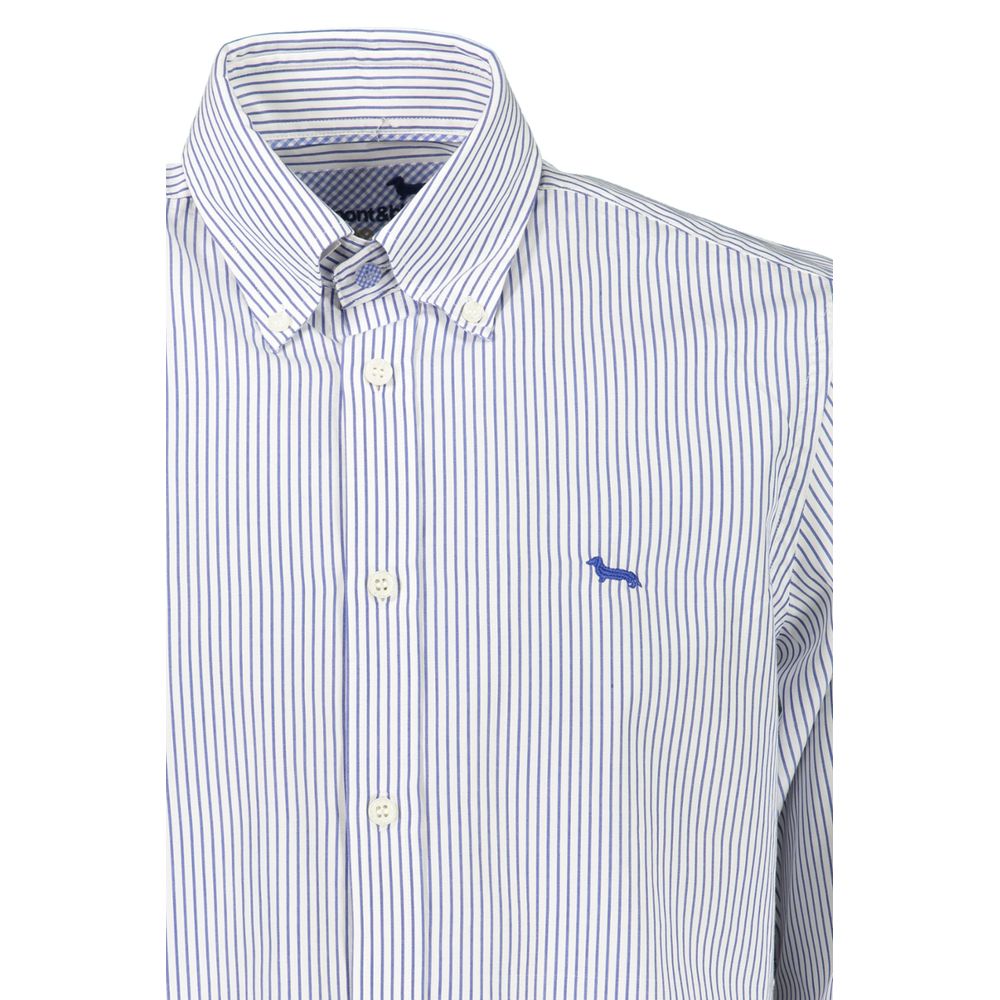 Harmont & Blaine Blue Cotton Men's Shirt | Regal Royce