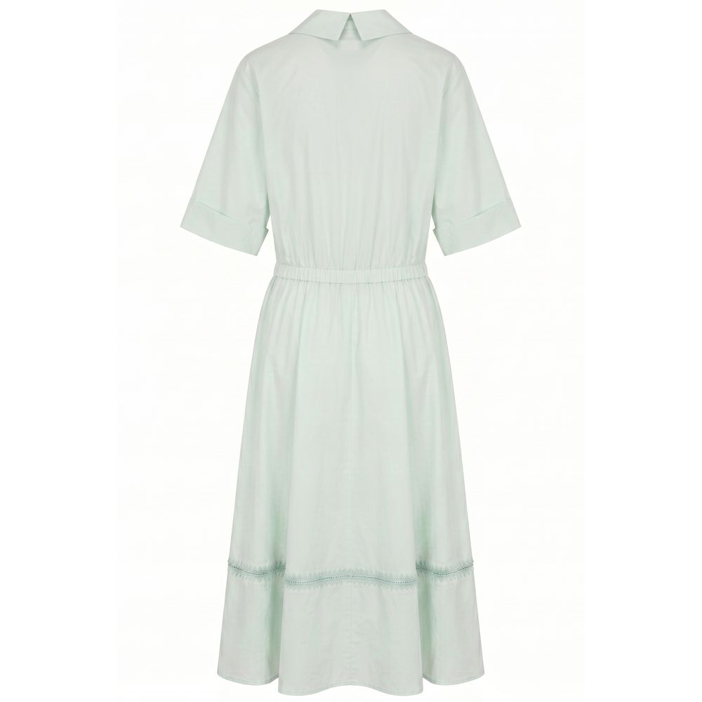 Malo Green Cotton Women Dress | Regal Royce