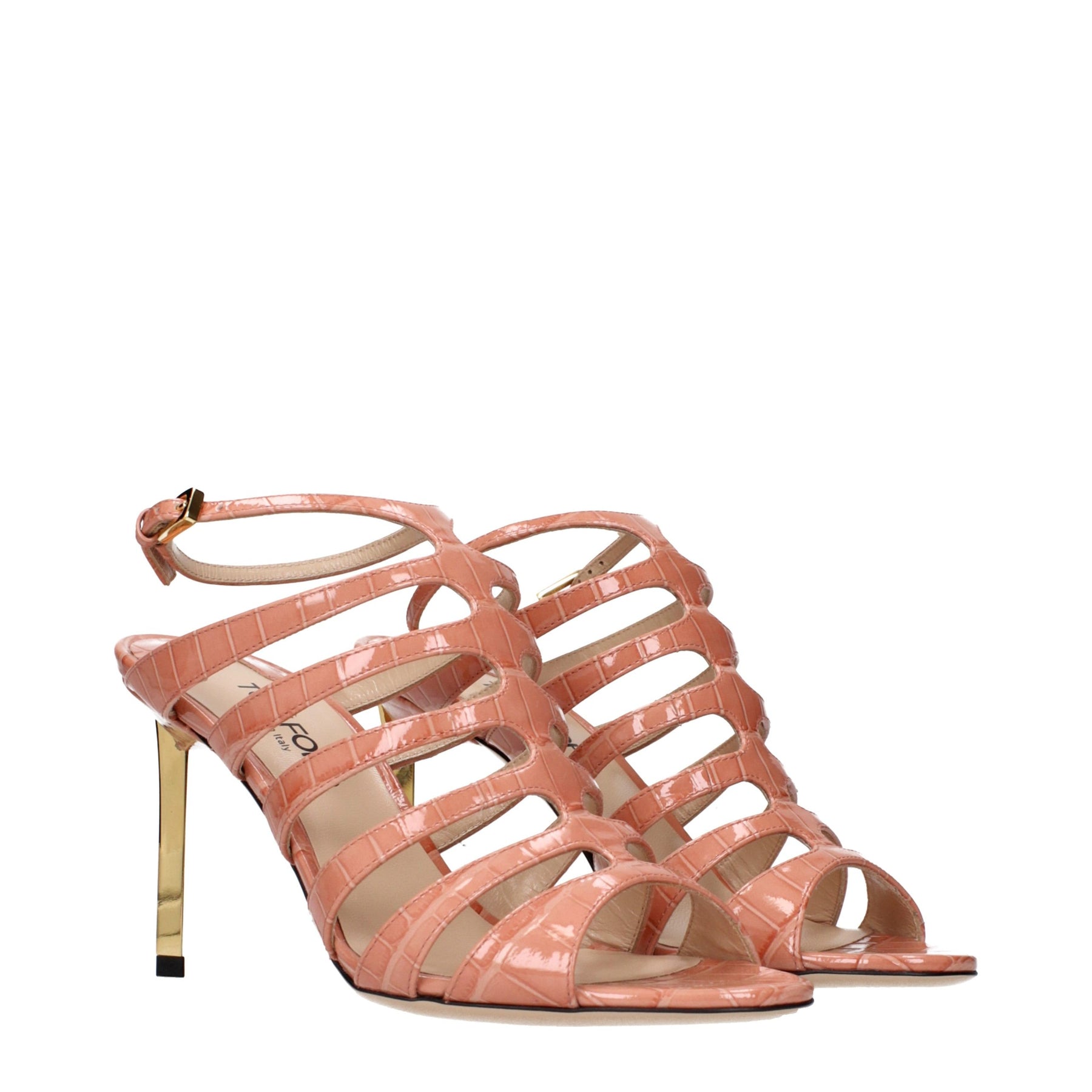 Tom Ford Pink Leather Stiletto Heel Sandals | Regal Royce