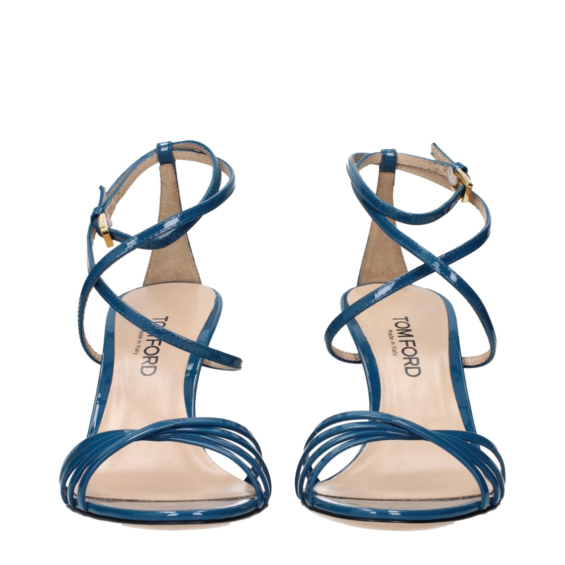 Tom Ford Blue Leather Stiletto Heel Sandals | Regal Royce