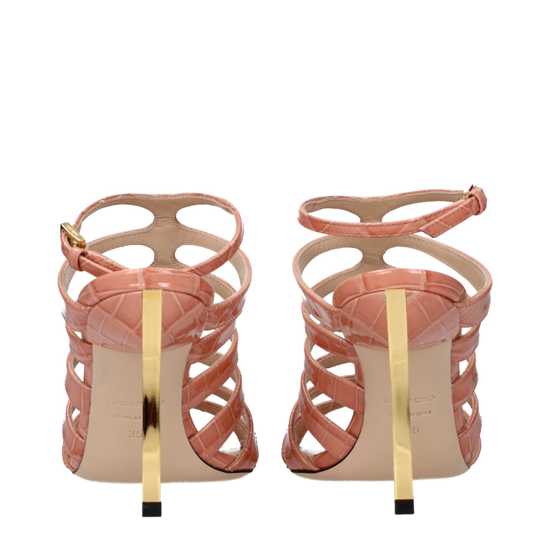 Tom Ford Pink Leather Stiletto Heel Sandals | Regal Royce