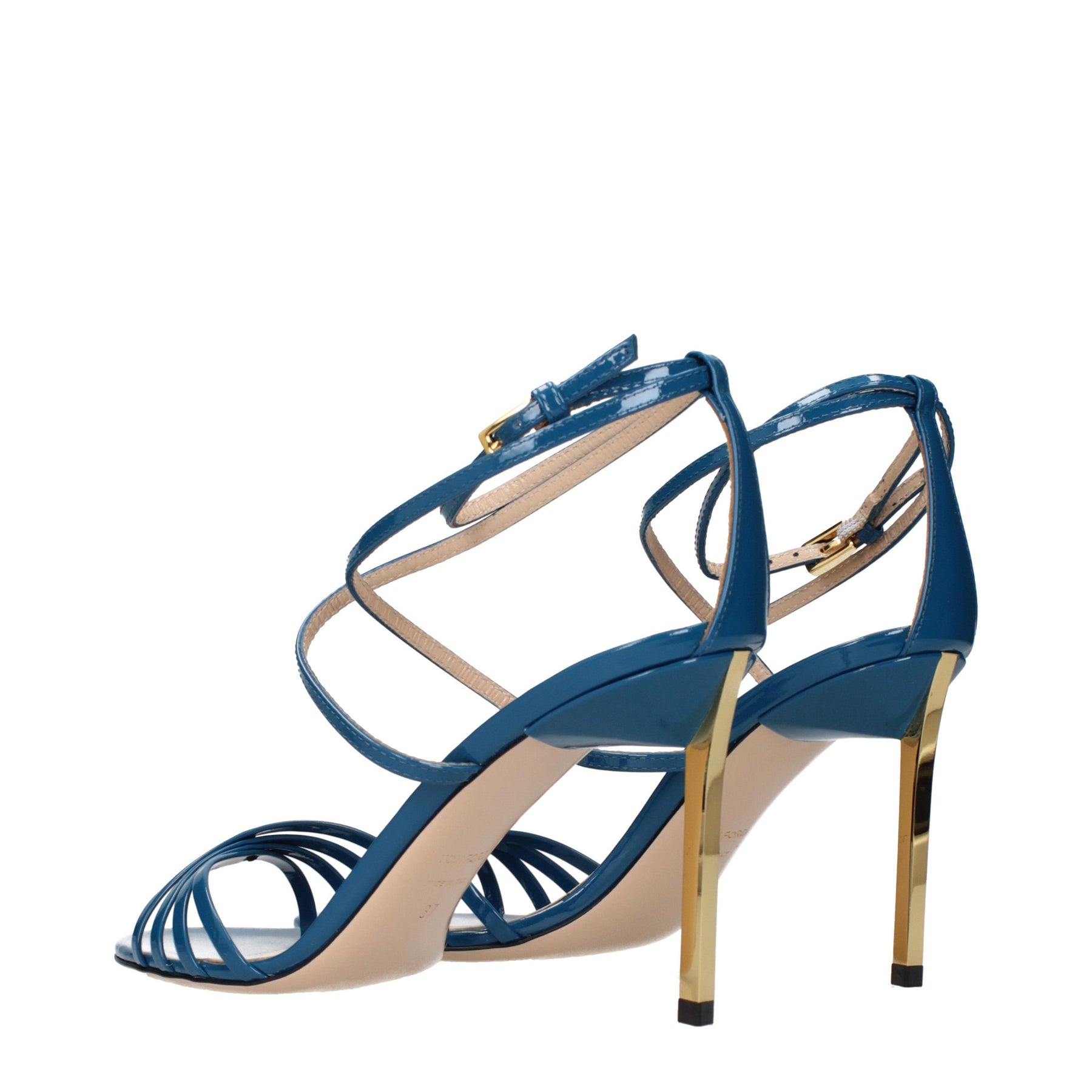 Tom Ford Blue Leather Stiletto Heel Sandals | Regal Royce