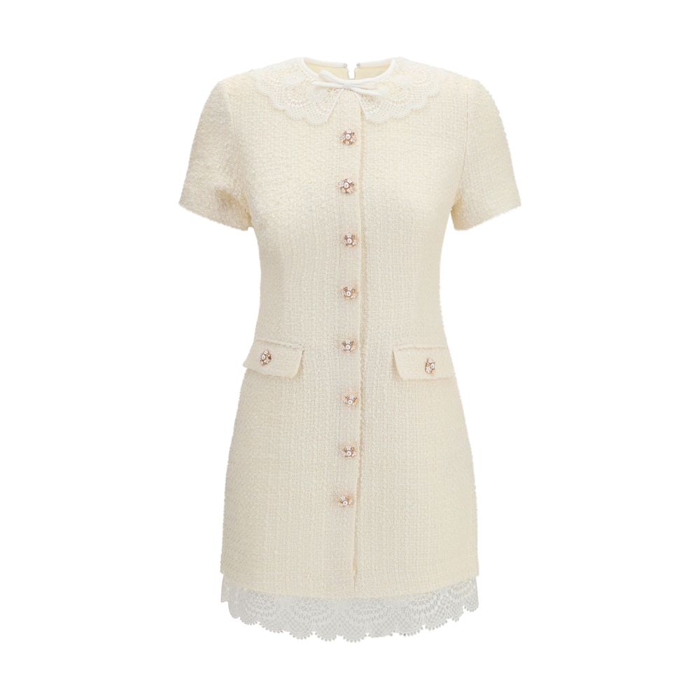Self-Portrait Beige Polyester Casual Dress | Regal Royce