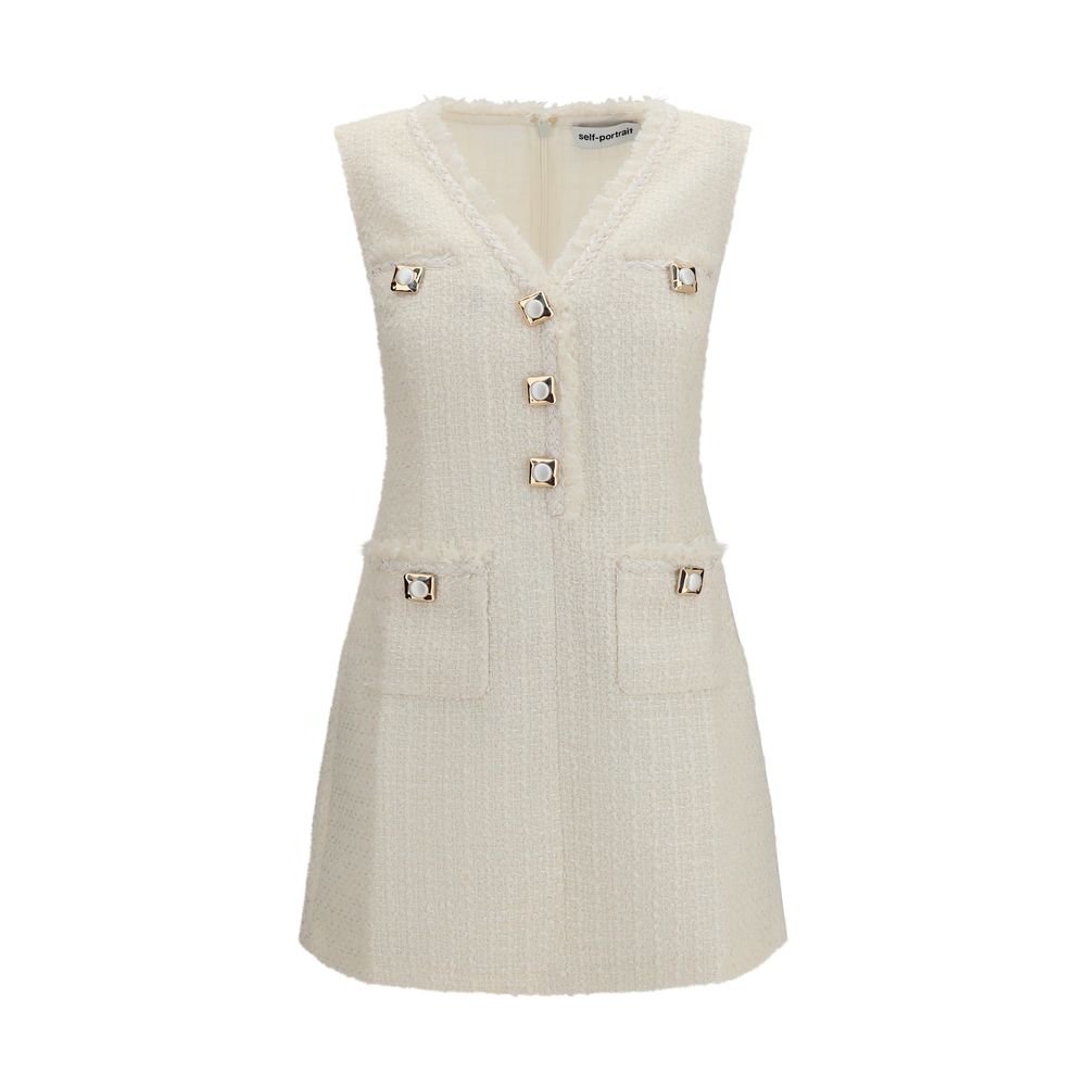 Self-Portrait Beige Polyamide Casual Dress | Regal Royce