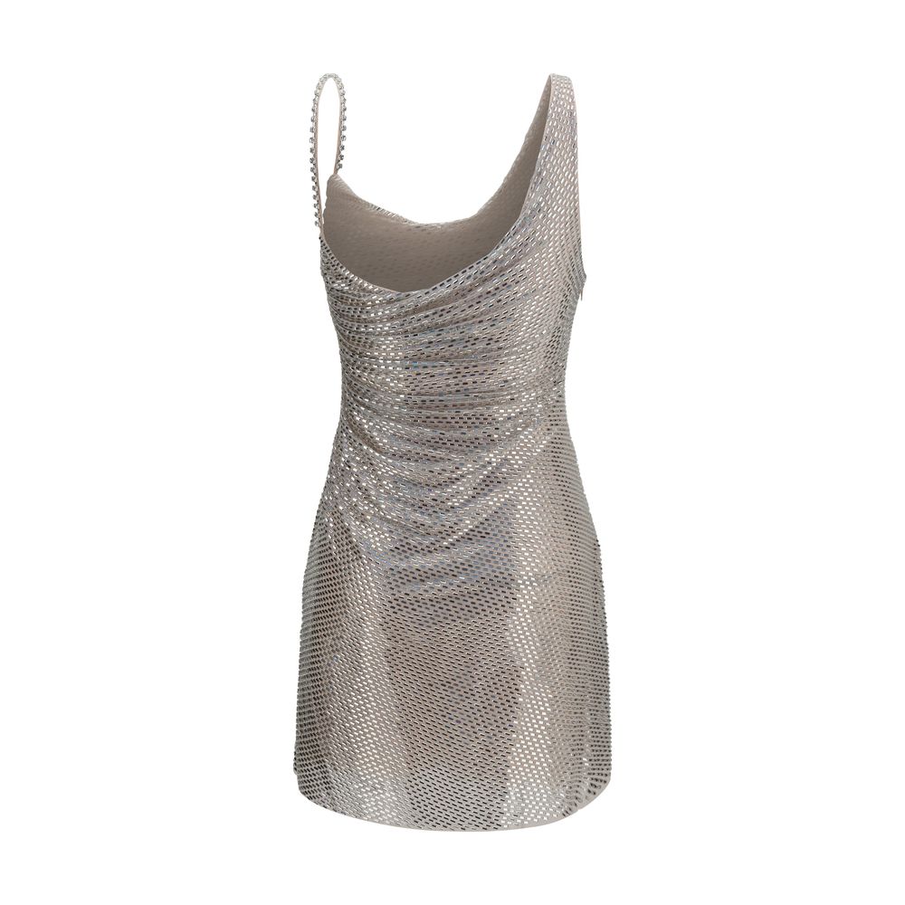 Self-Portrait Silver Polyester Cocktail Dress | Regal Royce