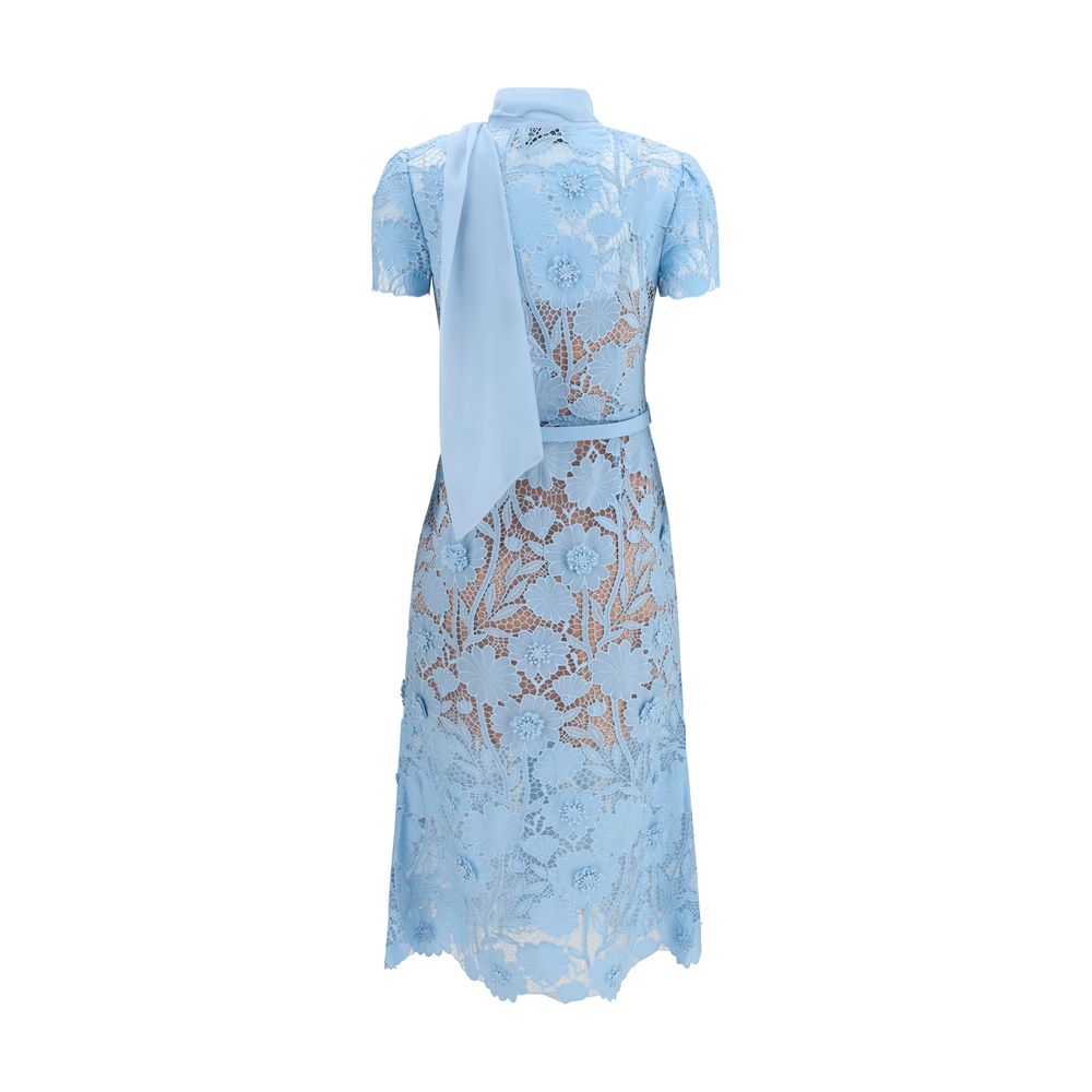 Self-Portrait Blue Polyester Casual Dress | Regal Royce