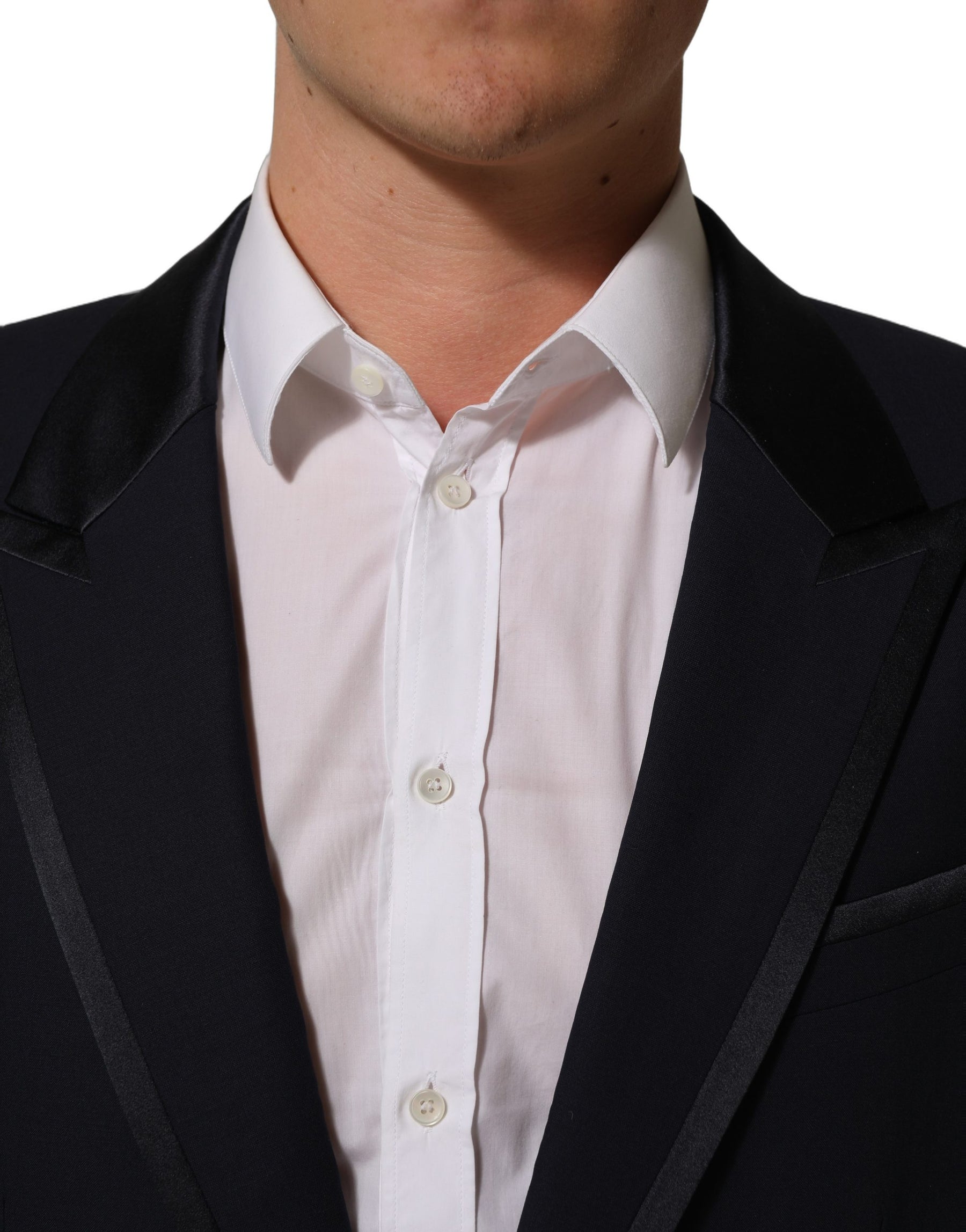Dolce & Gabbana Dark Blue Single Breasted 2 Piece Men Suit | Regal Royce