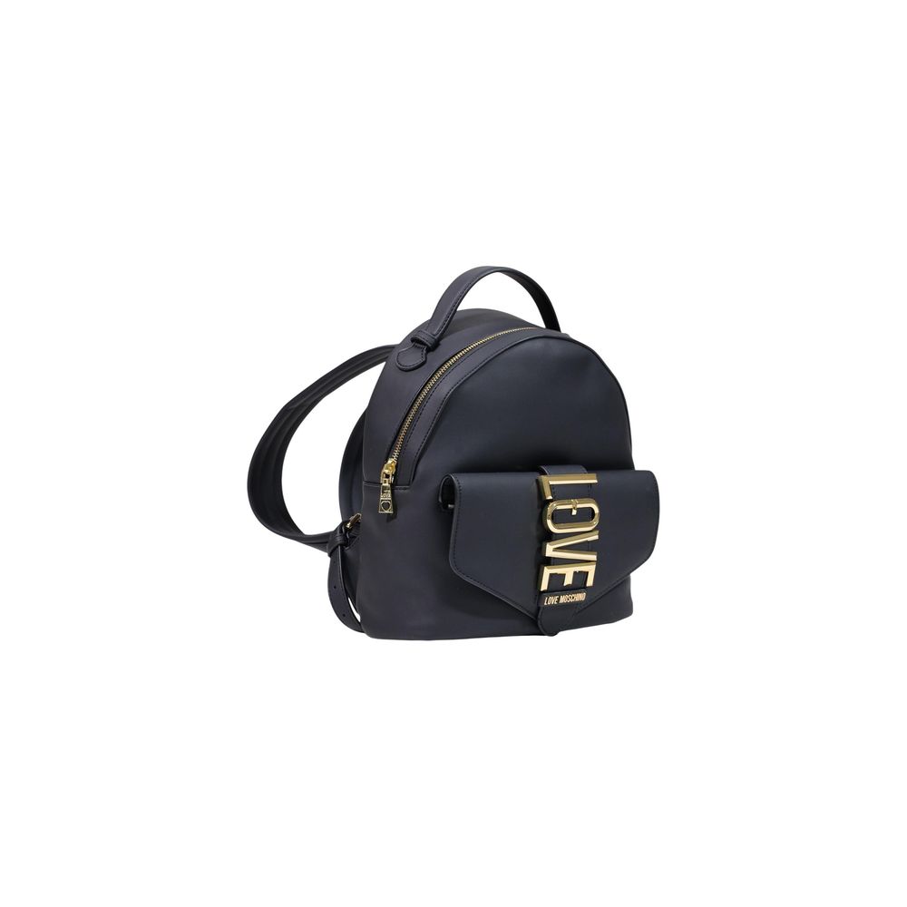 Love Moschino Black Polyethylene Backpack | Regal Royce