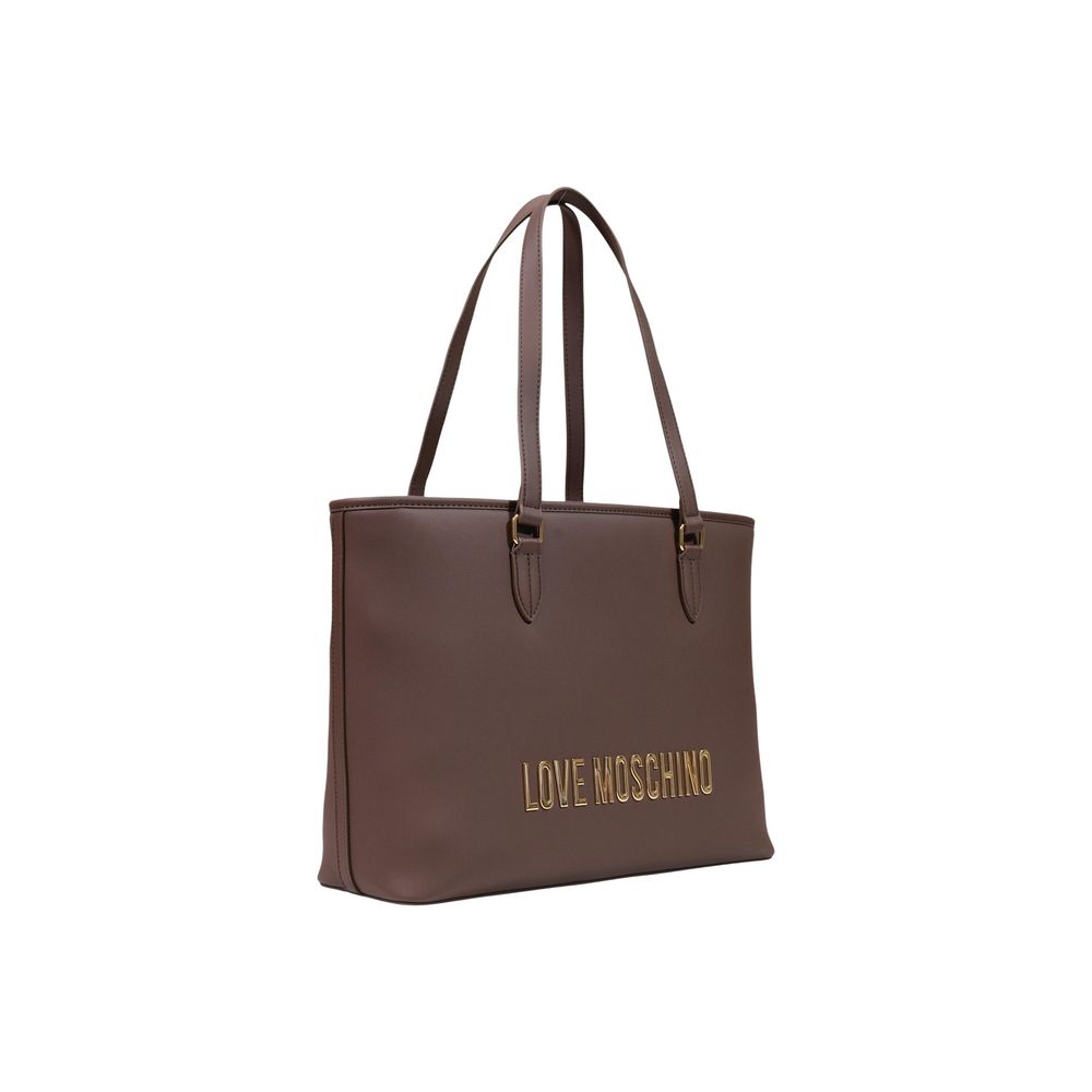 Love Moschino Brown Polyethylene Handbag | Regal Royce