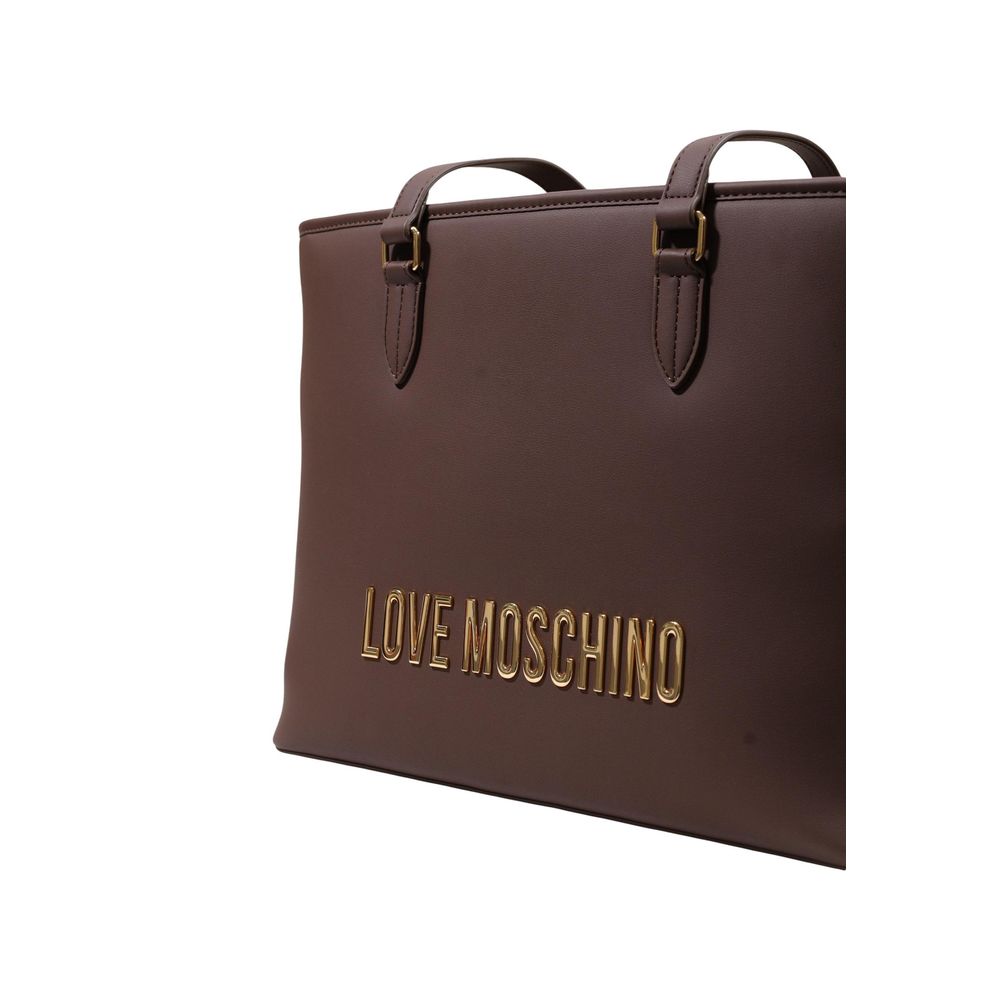 Love Moschino Brown Polyethylene Handbag | Regal Royce