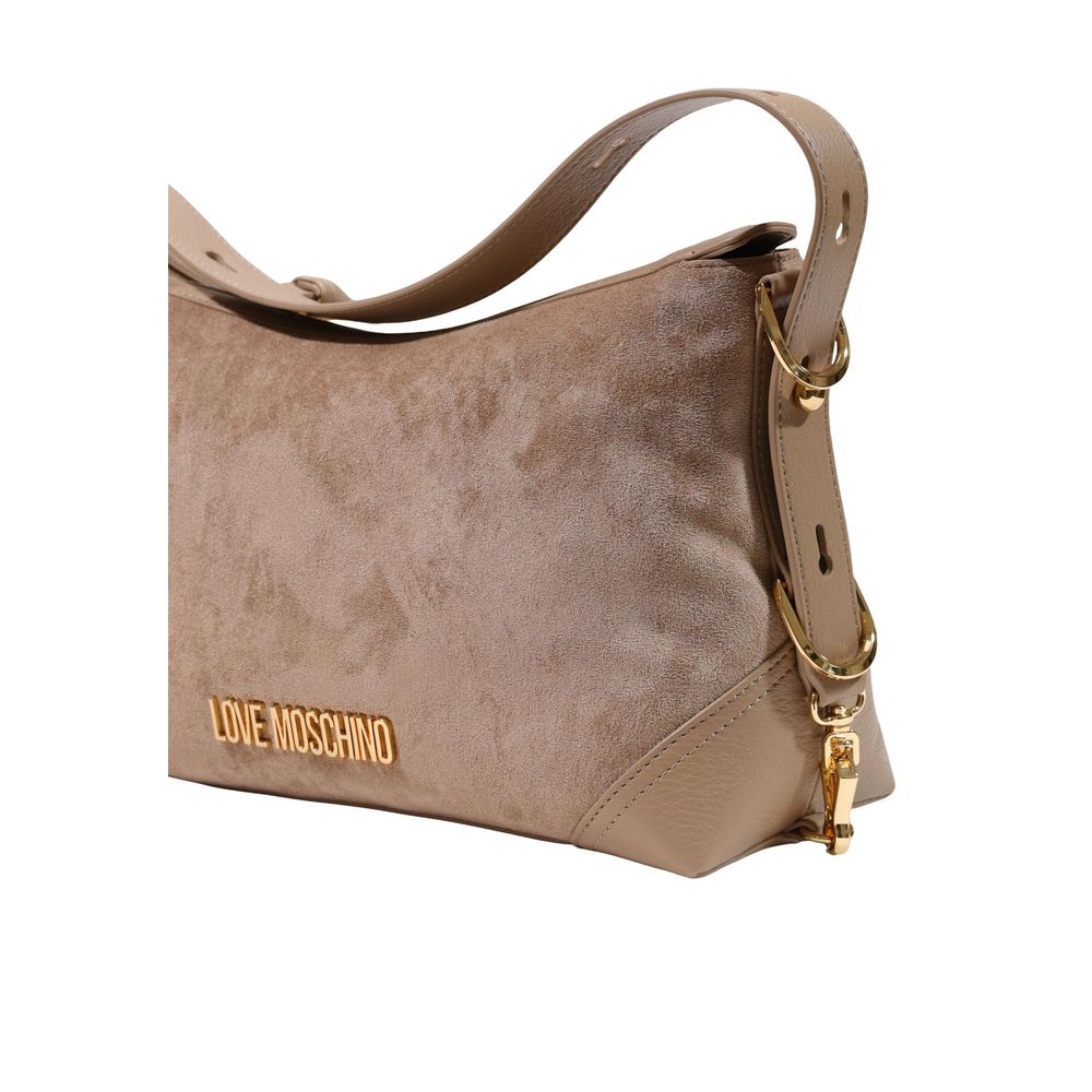 Love Moschino Beige Polyester Handbag | Regal Royce