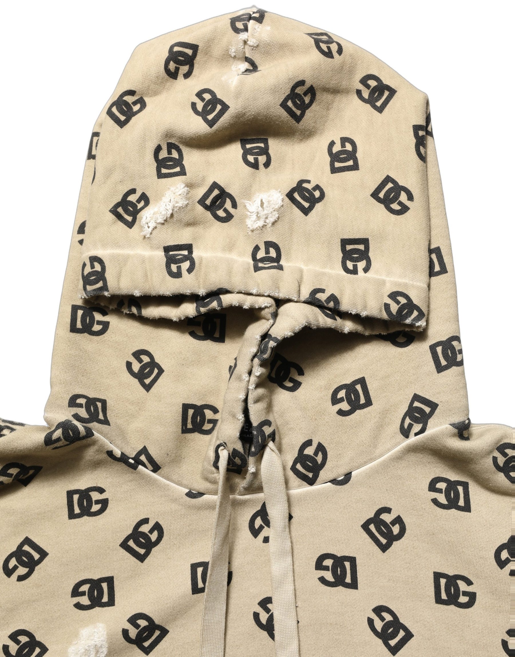 Dolce & Gabbana Brown Cotton Logo Hooded Sweatshirt Sweater | Regal Royce