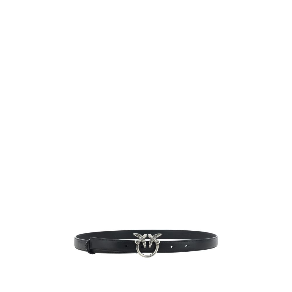 PINKO Black Calf Leather Bos Taurus Regular Belt | Regal Royce