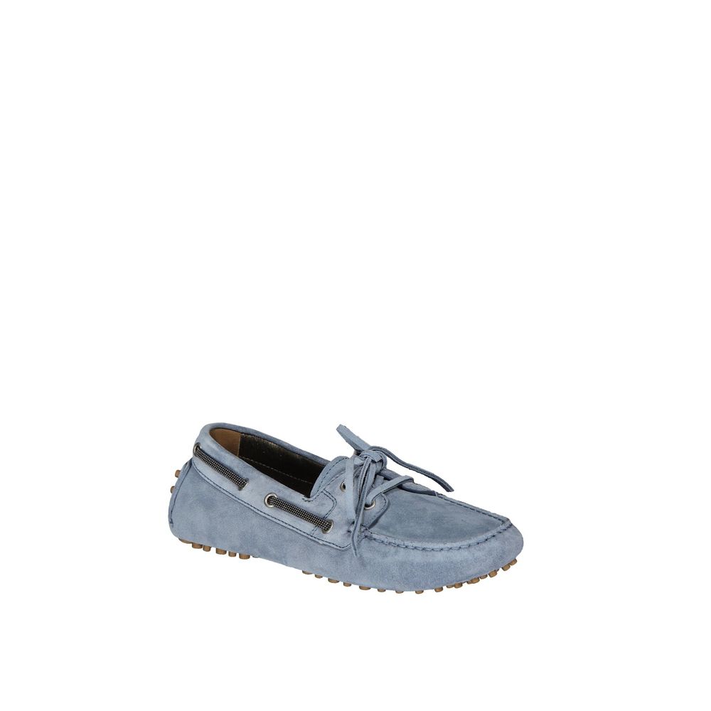Brunello Cucinelli Blue Leather Moccassin | Regal Royce
