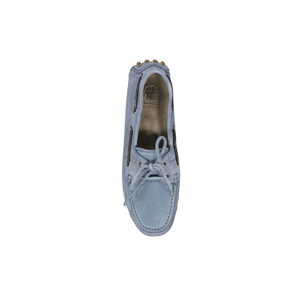 Brunello Cucinelli Blue Leather Moccassin | Regal Royce