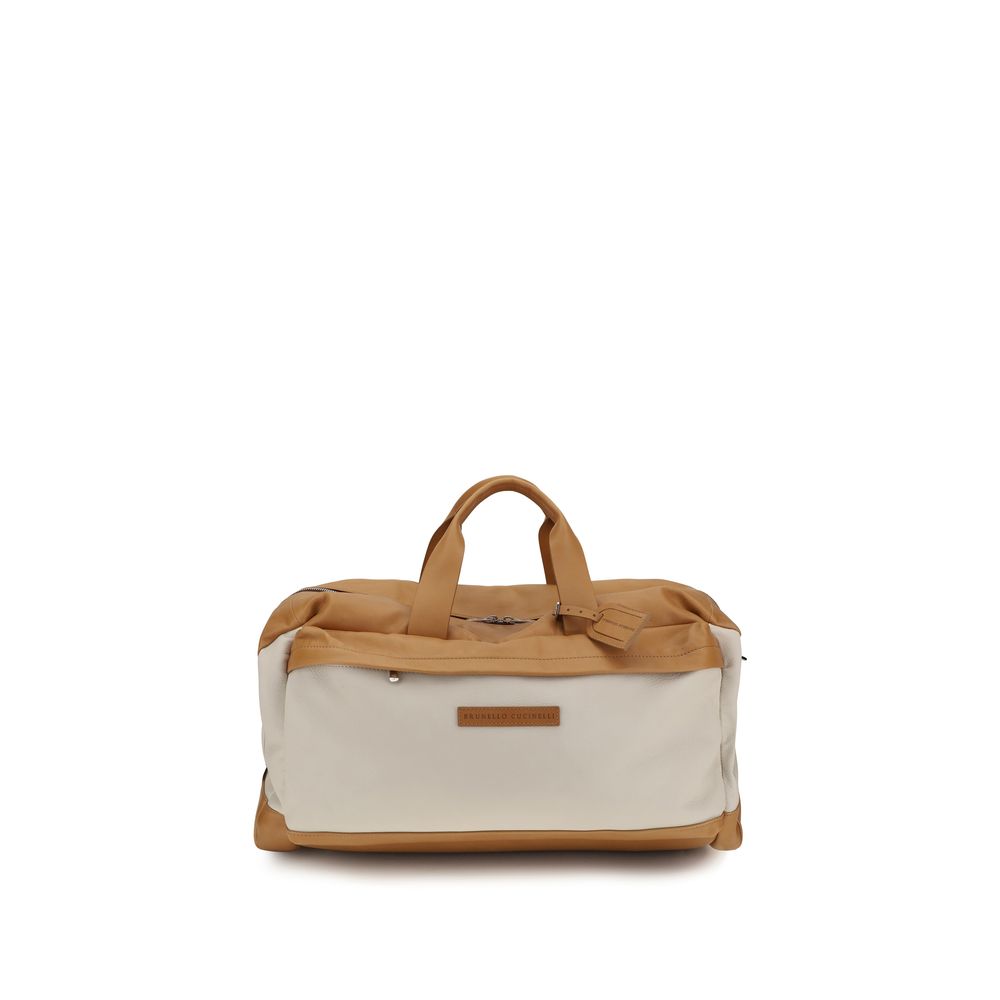 Brunello Cucinelli Beige Calf Leather Bos Taurus Luggage And Travel | Regal Royce