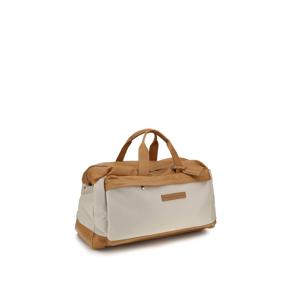Brunello Cucinelli Beige Calf Leather Bos Taurus Luggage And Travel | Regal Royce