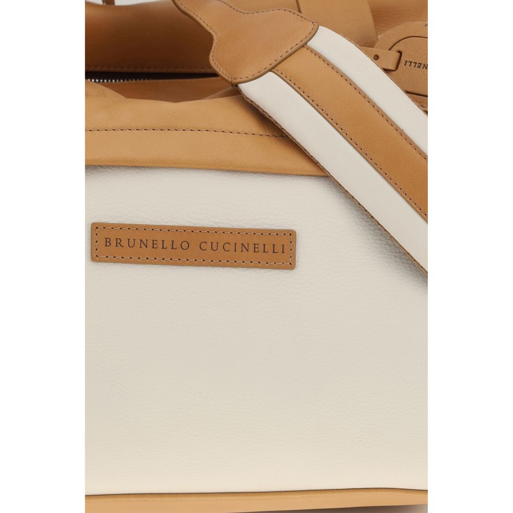 Brunello Cucinelli Beige Calf Leather Bos Taurus Luggage And Travel | Regal Royce