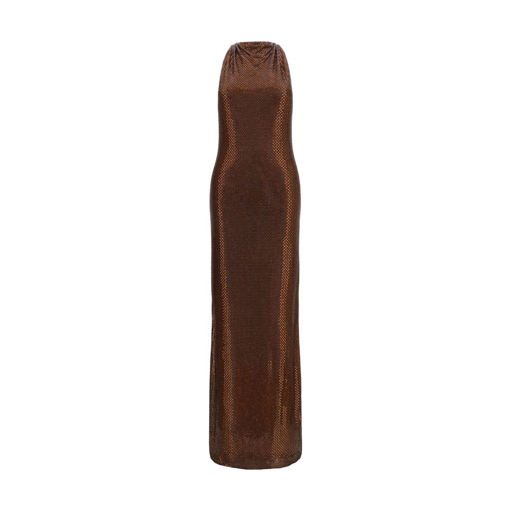 Self-Portrait Brown Polyester Cocktail Dress | Regal Royce