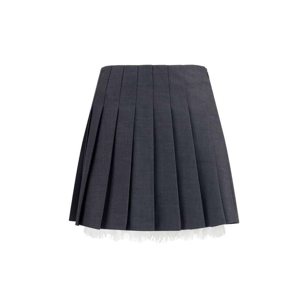 Self-Portrait Gray Polyamide Mini Skirt | Regal Royce
