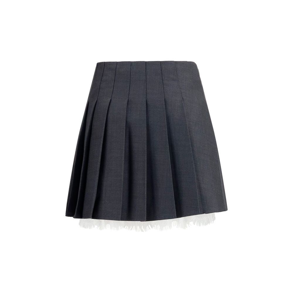 Self-Portrait Gray Polyamide Mini Skirt | Regal Royce