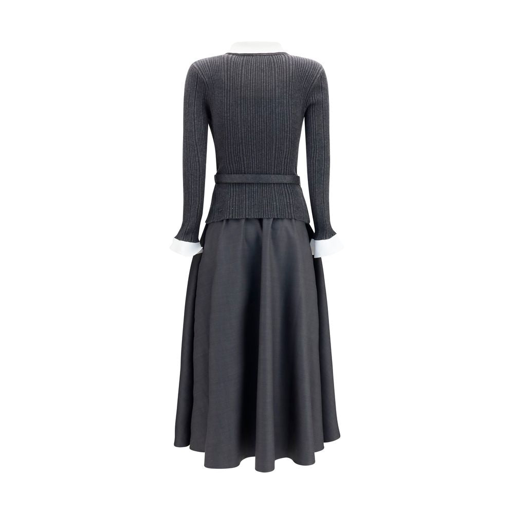 Self-Portrait Gray Polyamide Casual Dress | Regal Royce