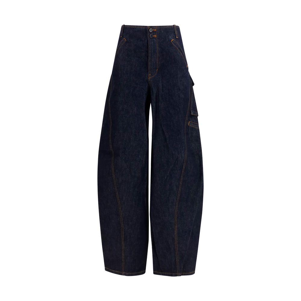Self-Portrait Blue Cotton Cargo Pants | Regal Royce