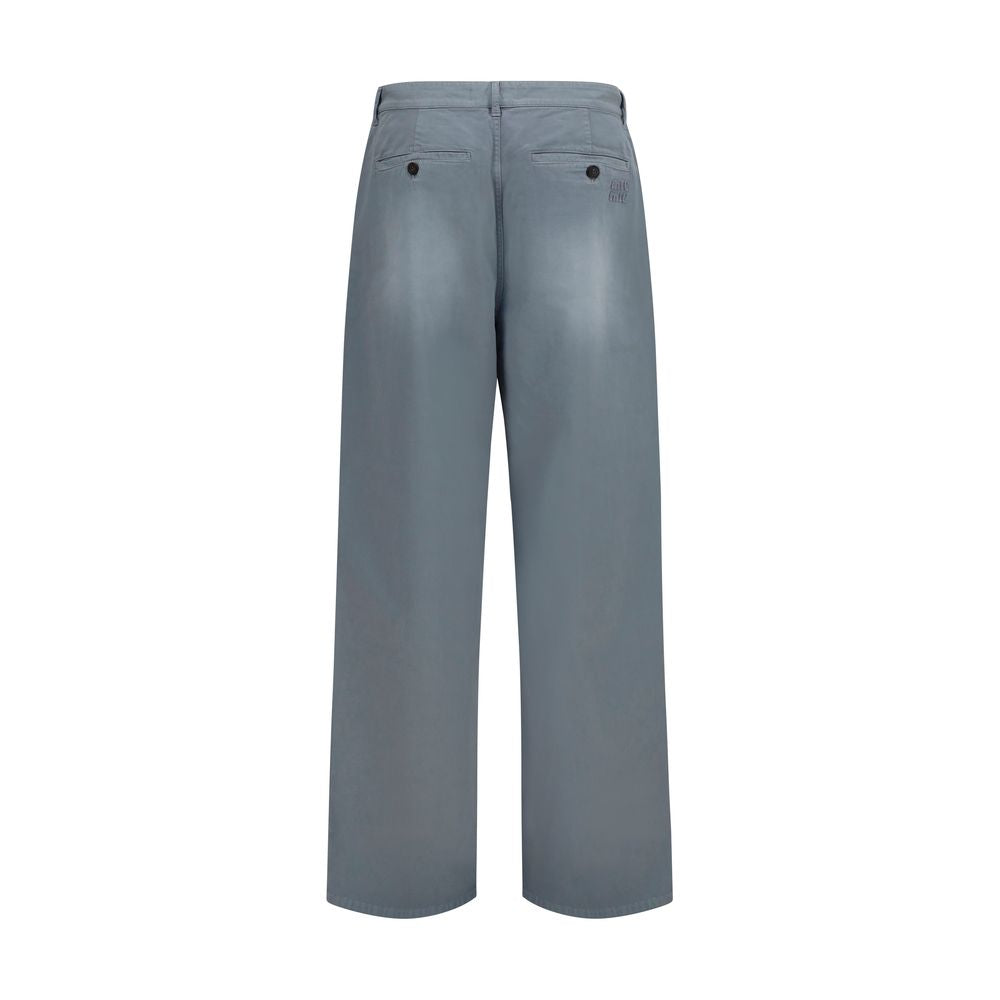 Miu Miu Gray Cotton Casual Pants | Regal Royce
