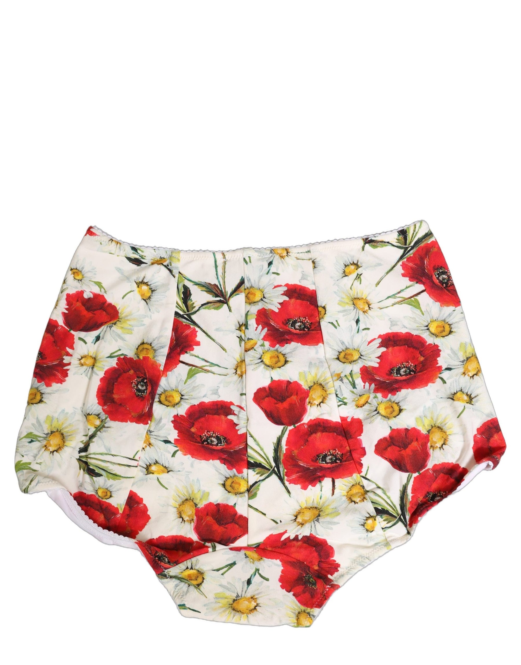 Dolce & Gabbana White Nylon Floral High Waisted Girdle Underwear | Regal Royce