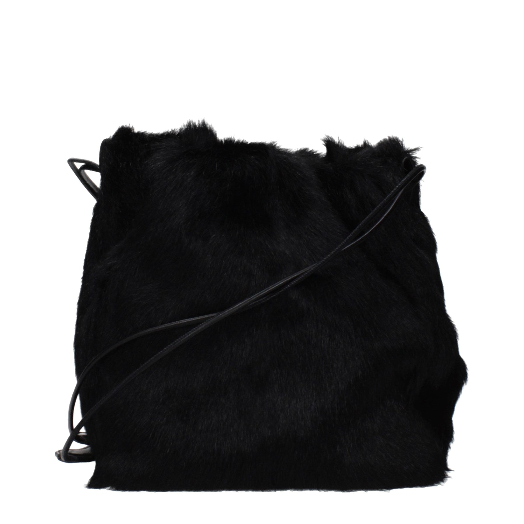 Jil Sander Black Fur Shoulder Bag | Regal Royce