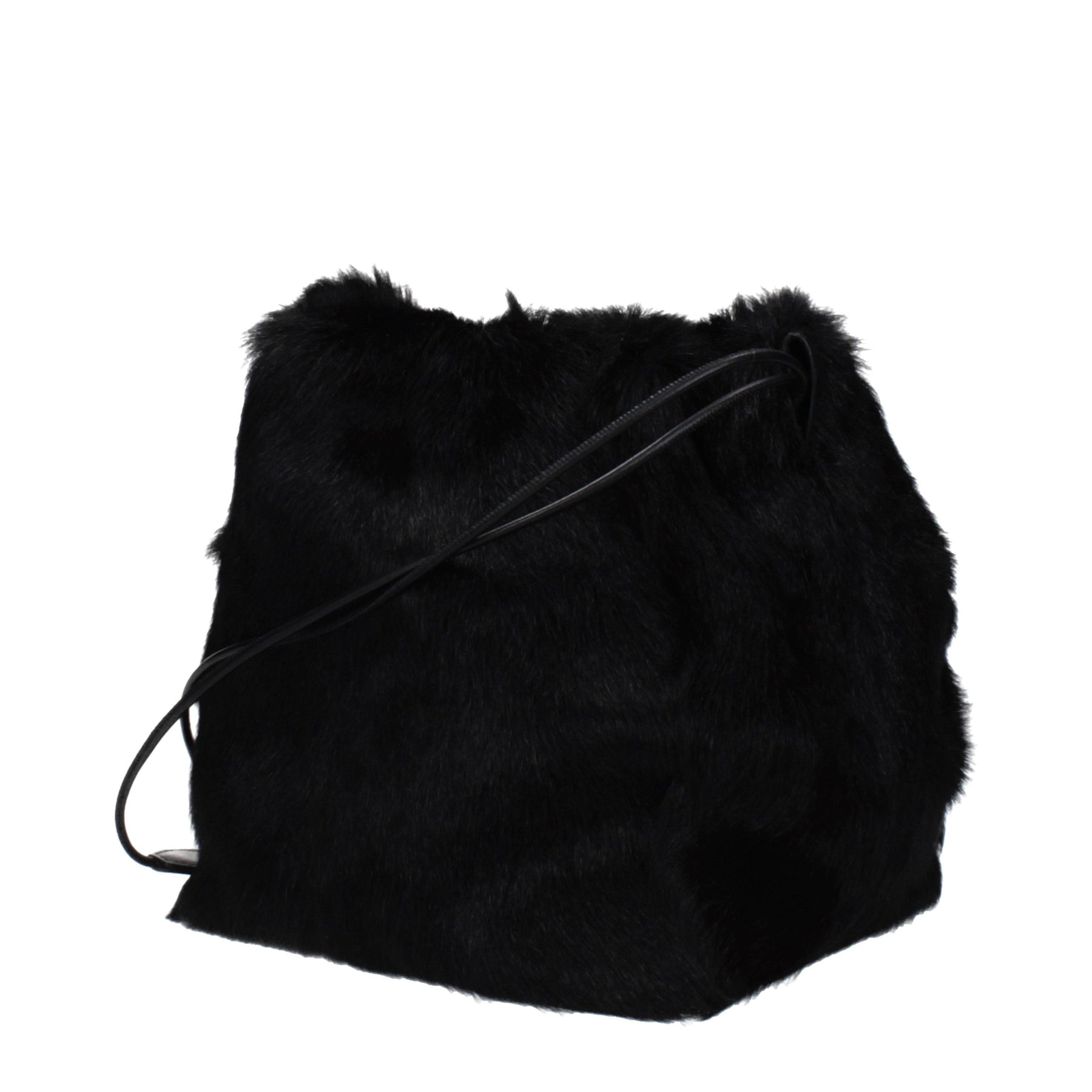Jil Sander Black Fur Shoulder Bag | Regal Royce