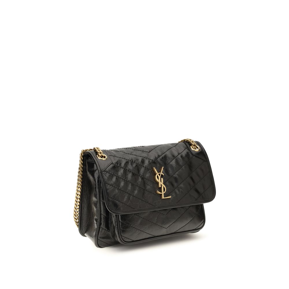 Saint Laurent Black Calf Leather Bos Taurus Shoulder Bag | Regal Royce