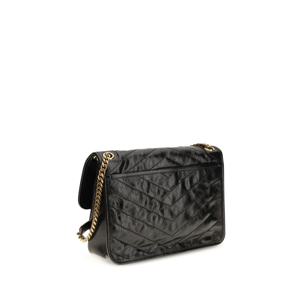 Saint Laurent Black Calf Leather Bos Taurus Shoulder Bag | Regal Royce