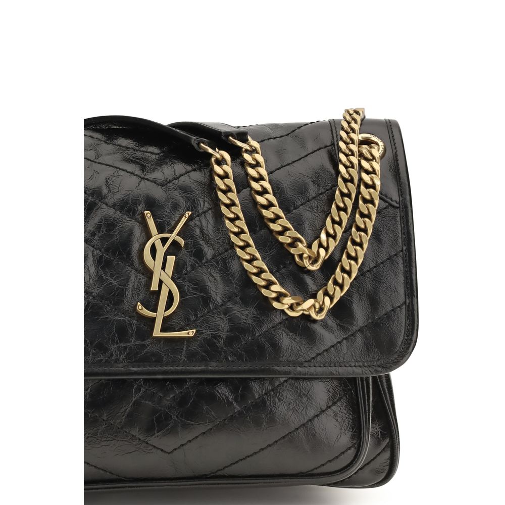 Saint Laurent Black Calf Leather Bos Taurus Shoulder Bag | Regal Royce