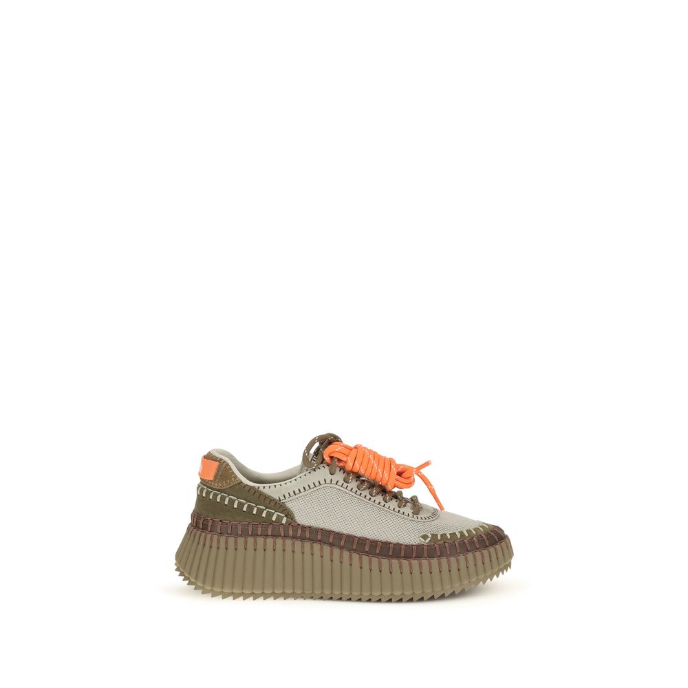 Chloé Bicolor Polyurethane Athletic Sneakers | Regal Royce
