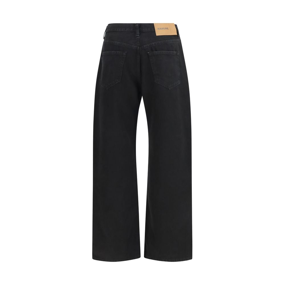 Haikure Black Cotton Straight-Leg Jeans | Regal Royce
