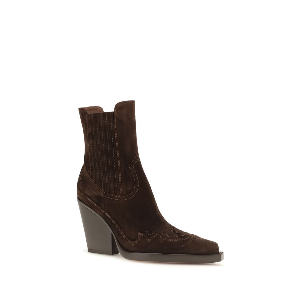 Paris Texas Brown Calf Leather Bos Taurus Ankle Boots | Regal Royce